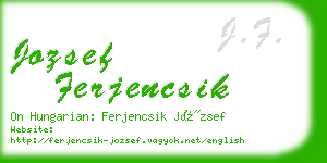 jozsef ferjencsik business card